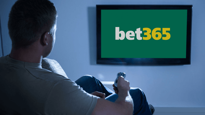 Man watching betting ad