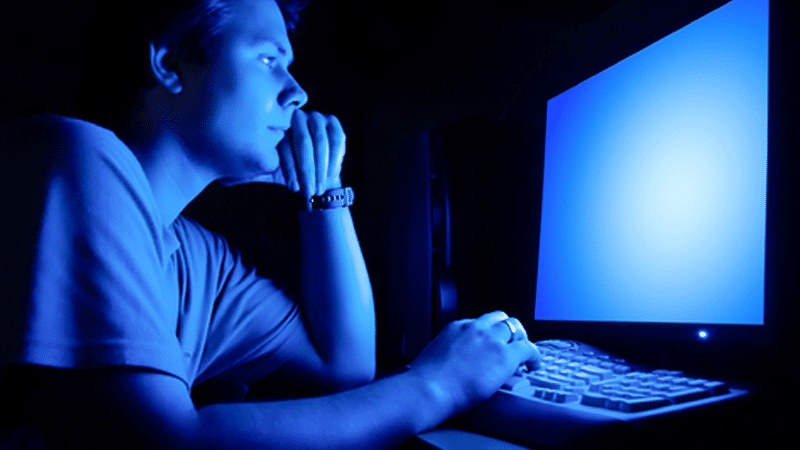 Boy using computer