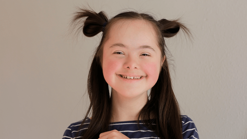 Girl with Down's syndrome