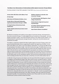 Transcript: Albany Trust, 17 April 2021