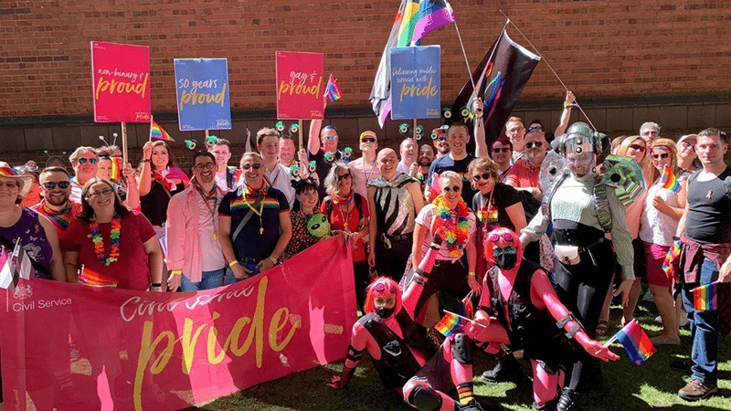 Civil Service on Pride march 1