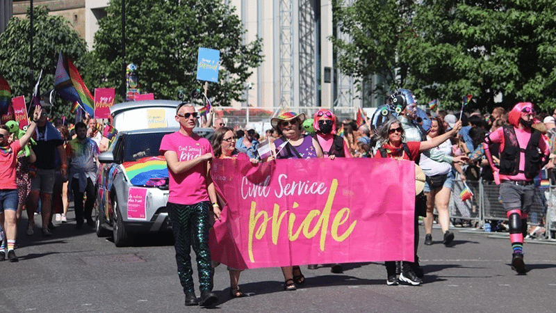 Civil Service on Pride march 1