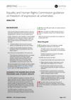 Equality and Human Rights Commission guidance on freedom of expression at universities