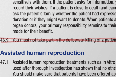 ‘Don’t kill patients’ cut from Irish medical ethics guide