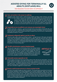 MSPs assisted suicide briefing