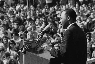 Martin Luther King: A non-violent civil rights hero, driven by the cross