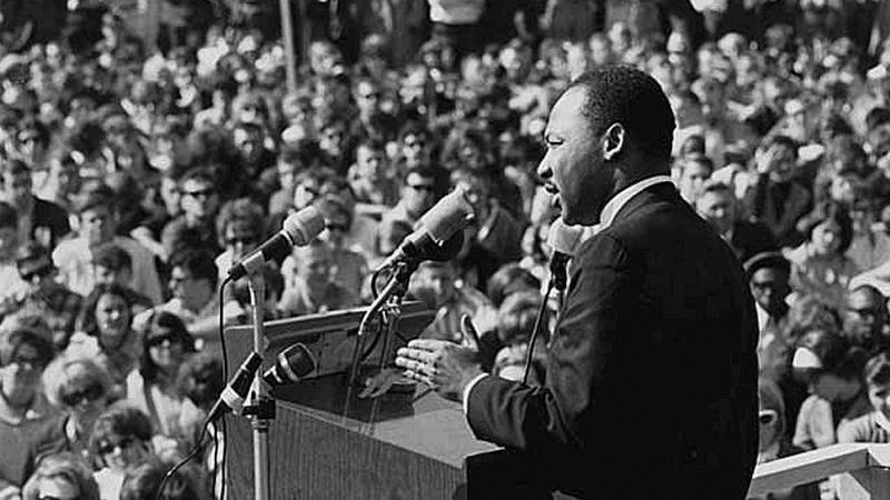 Martin Luther King: A non-violent civil rights hero, driven by the cross