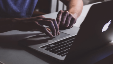 Man using laptop