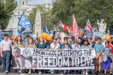 Thousands of pro-lifers march to Parliament Square