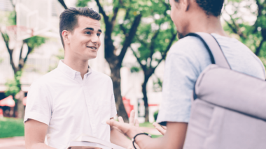 Students chatting