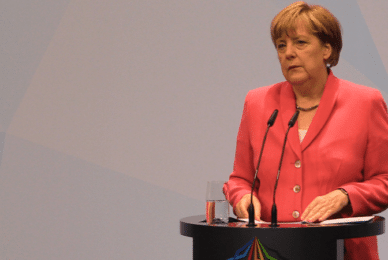 Angela Merkel challenged on abortion by woman with Down’s