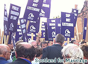 Protest against Scot Govt’s plan to redefine marriage